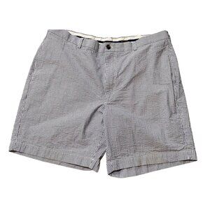 Brooks Brothers Men’s Size 42 Seersucker Bermuda Shorts Striped Blue White